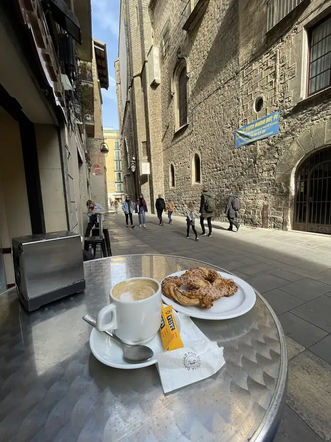 Coffee in the Gothic Quarter, photographed by Jeremy