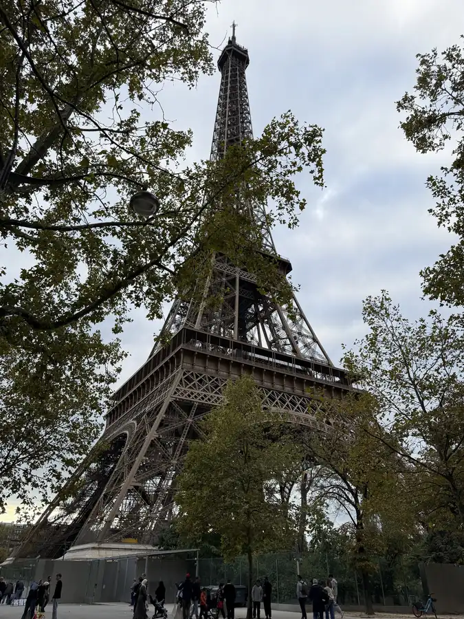 Under the Eiffel Tower, photographed by Jeremy