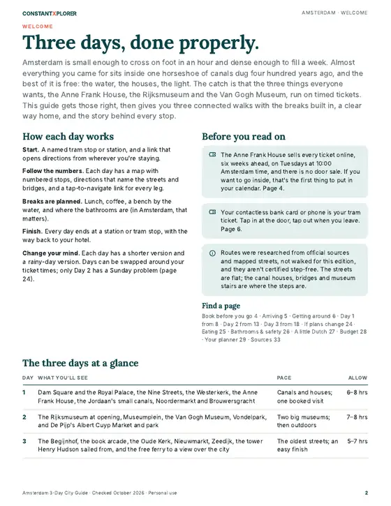 Sample page 2 from the Amsterdam guide