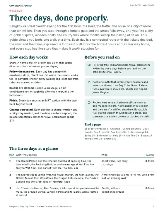 Sample page 2 from the Bangkok guide