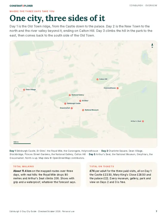 Sample page 3 from the Edinburgh guide