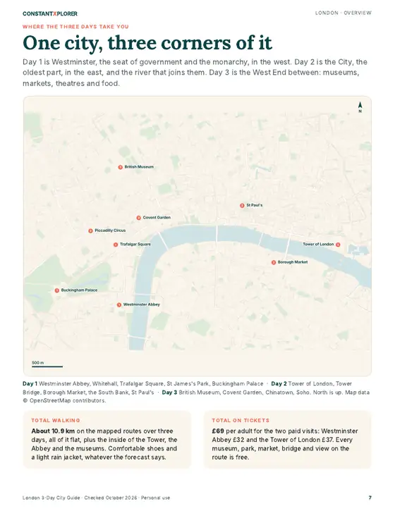 Sample page 3 from the London guide