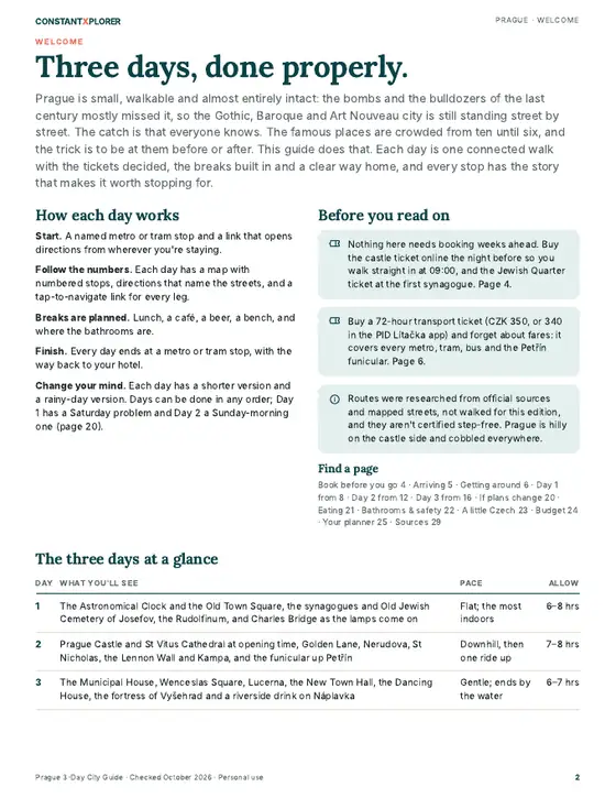 Sample page 2 from the Prague guide