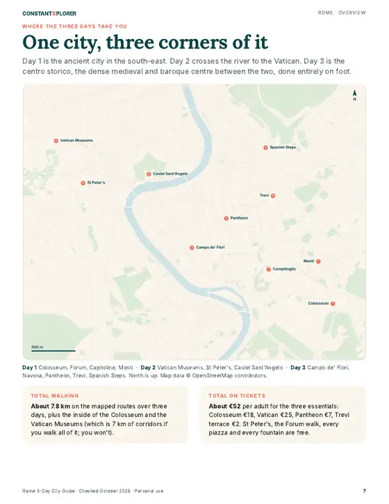 Sample page 3 from the Rome guide