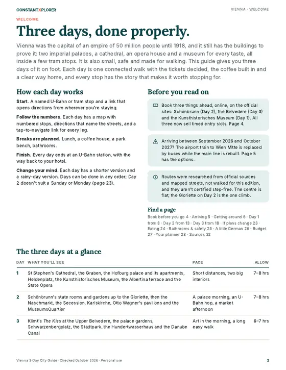 Sample page 2 from the Vienna guide